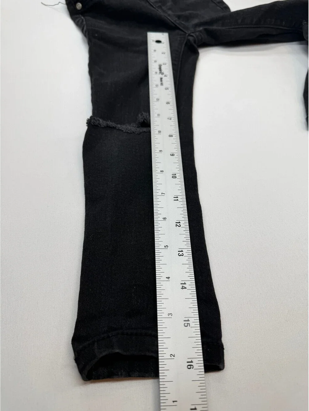 DKNY Kid's Jeans Distressed Denim Skinny Slim Stretch Size 4 Black